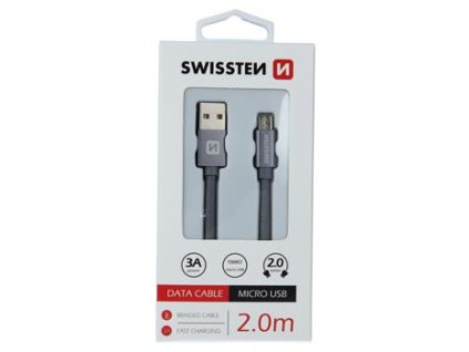 Kabel pro Swissten Textilní micro USB