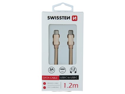Kabel pro Swissten Textile USB typu C
