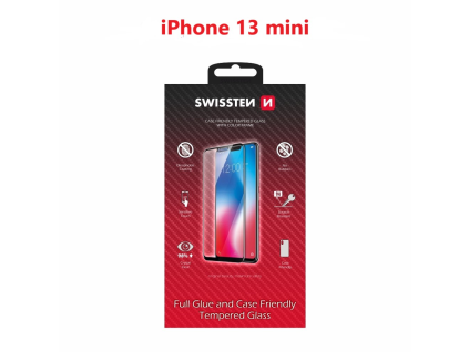 Náhradní díl pro Swissten iPhone 13 Mini - 54501801 - Celé lepidlo - Černé