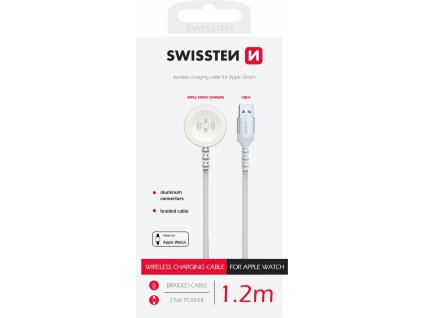 Kabel pro Swissten Apple Watch - 22065501 - 1,2 m - bílý