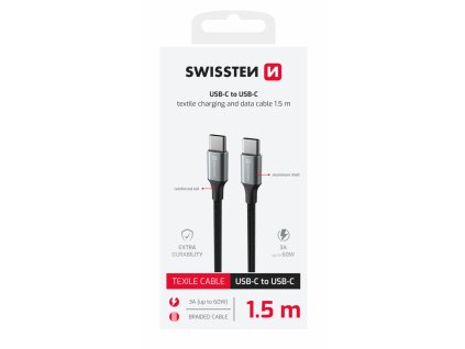 Kabel pro Swissten Textile II USB typu C