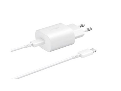 EP-TA800XWE Samsung 25W Cestovní nabíječka + USB-C Datový Kabel White