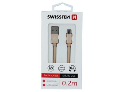 Kabel pro Swissten Textilní micro USB