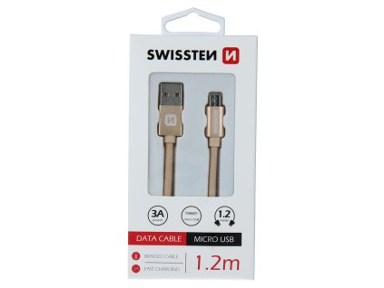Kabel pro Swissten Textilní micro USB
