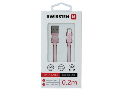 Kabel pro Swissten Textilní micro USB