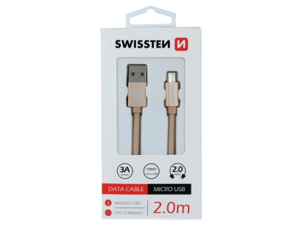 Kabel pro Swissten Textilní micro USB
