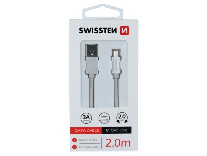 Kabel pro Swissten Textilní micro USB