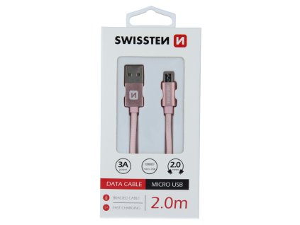 Kabel pro Swissten Textilní micro USB