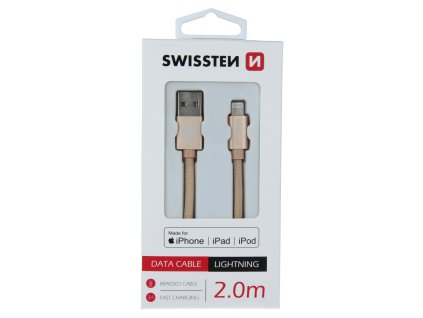 Kabel pro Swissten Textile MFI Lightning