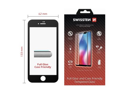 Náhradní díl pro Swissten iPhone 7/iPhone 8 - 54501701 - Celé lepidlo - Černé