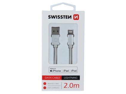Kabel pro Swissten Textile MFI Lightning