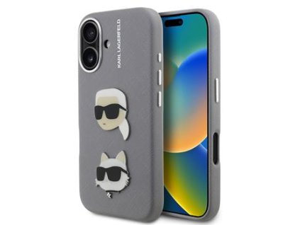 Zadní kryt pro Karl Lagerfeld iPhone 16 Grey