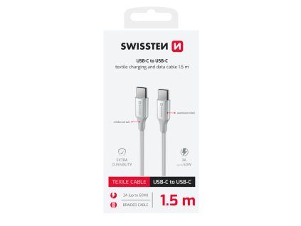 Kabel pro Swissten Textile II USB typu C