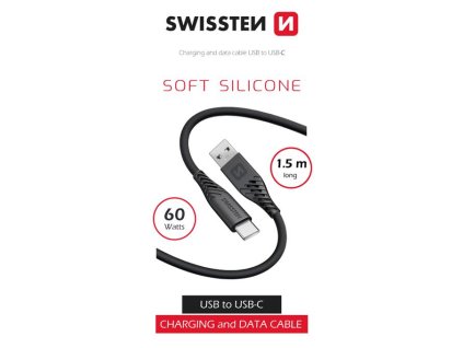 Kabel pro Swissten Měkký silikonový USB typu C