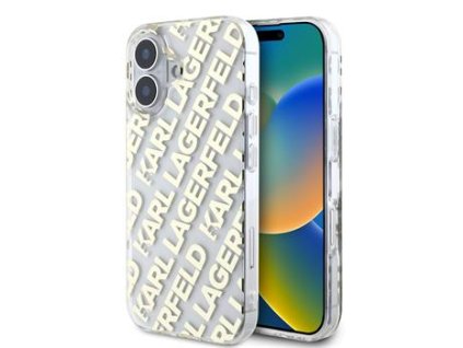 Zadní kryt pro Karl Lagerfeld iPhone 16 Gold