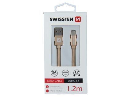 Kabel pro Swissten Textile USB typu C