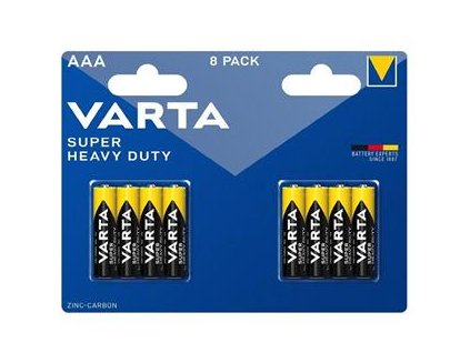 Varta Super Heavy Duty AAA Baterie 8ks