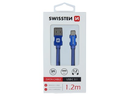 Kabel pro Swissten Textile USB typu C