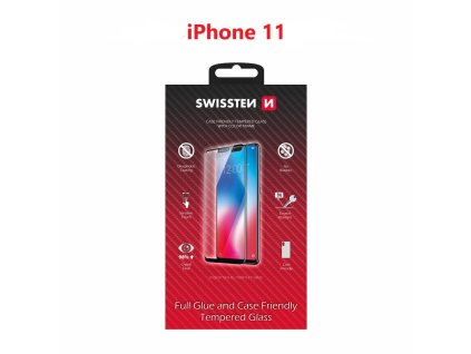 Náhradní díl pro Swissten iPhone 11 - 54501715 - Celé lepidlo - Černé