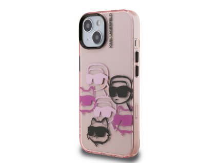 Zadní kryt pro Karl Lagerfeld iPhone 15 Pink