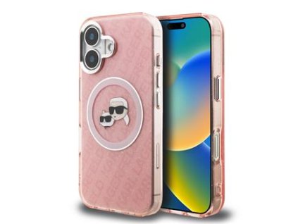Zadní kryt pro Karl Lagerfeld iPhone 16 Pink