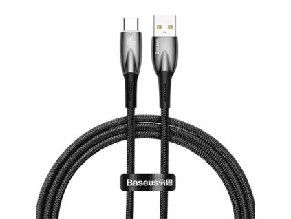 Baseus Glimmer Series Fast Charging Datový Kabel USB-A - USB-C 100W 1m Black