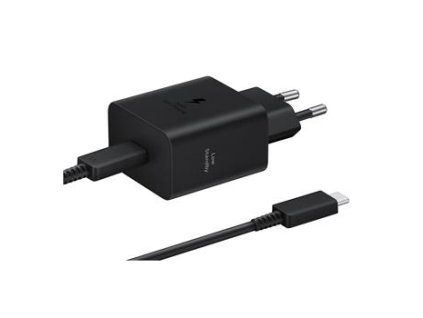 EP-T4511XBE Samsung USB-C 45W Cestovní nabíječka + USB-C Datový Kabel Black…
