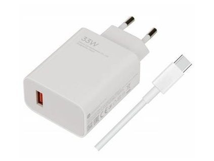 Xiaomi MDY-16-EF USB-A 33W Cestovní Nabíječka + USB-C Kabel White (Bulk)