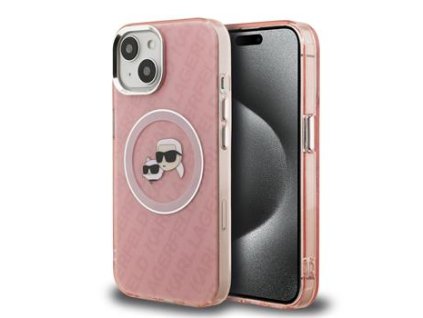 Zadní kryt pro Karl Lagerfeld iPhone 15 Pink