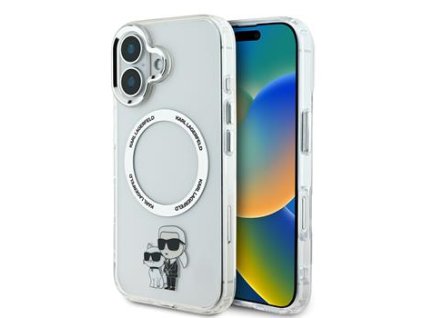 Zadní kryt pro Karl Lagerfeld iPhone 16 Transparent