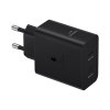EP-T5020XBE Samsung Dual USB-C 50W Cestovní nabíječka + USB-C Datový Kabel Black