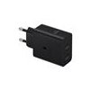 EP-T5020XBE Samsung Dual USB-C 50W Cestovní nabíječka + USB-C Datový Kabel Black