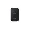 EP-T5020XBE Samsung Dual USB-C 50W Cestovní nabíječka + USB-C Datový Kabel Black