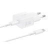EP-T2510XWE Samsung USB-C 25W Cestovní nabíječka + USB-C Datový Kabel White
