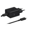 EP-T4511XBE Samsung USB-C 45W Cestovní nabíječka + USB-C Datový Kabel Black…